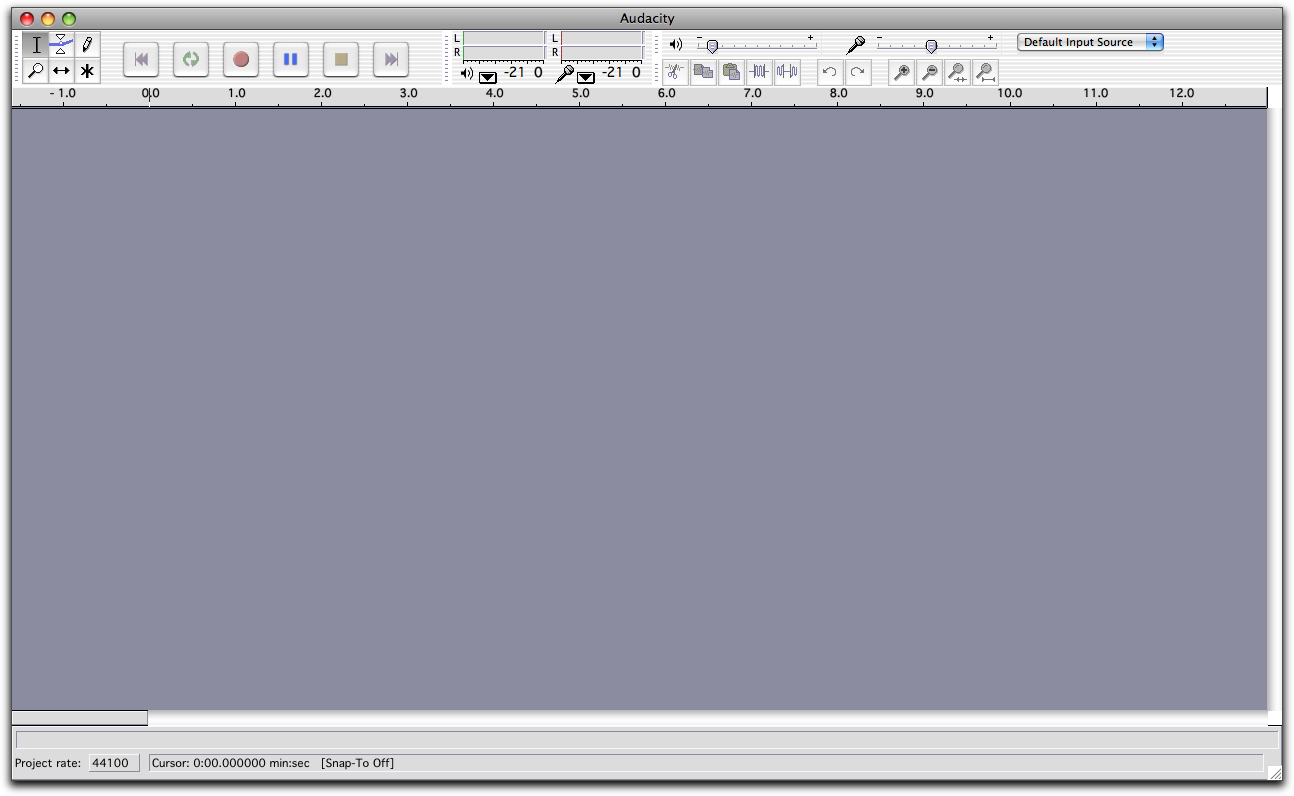 Audacity interface Audacity interface